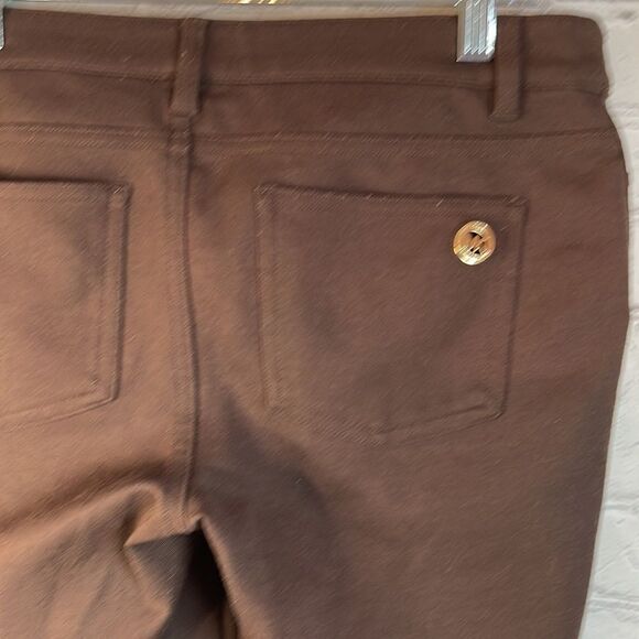 Michael Kors Brown Polyester Stretch Pants, size 4P, - Picture 6 of 6
